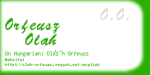 orfeusz olah business card